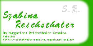 szabina reichsthaler business card